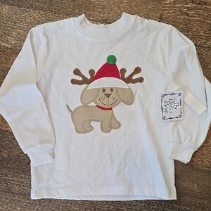 White and Red Long Sleeve Tees with Holiday Designs